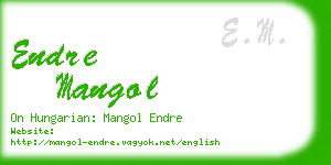 endre mangol business card